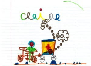 Bicycle Ambulance drawing by Claire